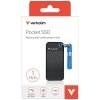 Dysk Zewnętrzny Verbatim Pocket SSD 1TB  - brelok do kluczy z kablem USB-C 3.2 gen.2 czarno-niebieski/black-blue 32191
